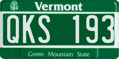 VT license plate QKS193