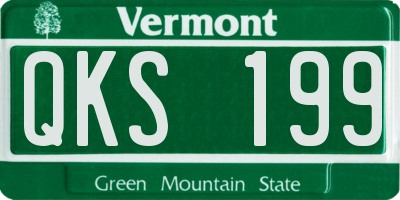 VT license plate QKS199