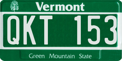 VT license plate QKT153