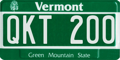 VT license plate QKT200