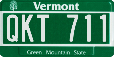 VT license plate QKT711