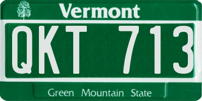 VT license plate QKT713