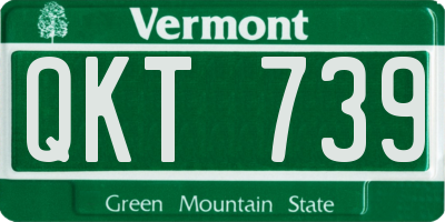 VT license plate QKT739