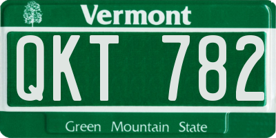 VT license plate QKT782