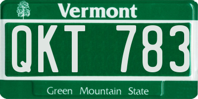 VT license plate QKT783