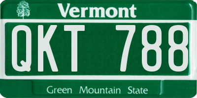 VT license plate QKT788