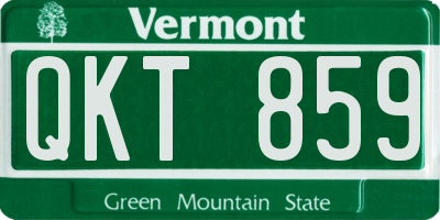 VT license plate QKT859