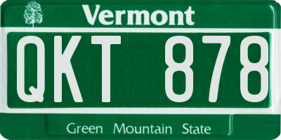 VT license plate QKT878