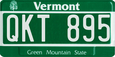 VT license plate QKT895