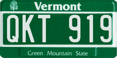 VT license plate QKT919