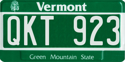 VT license plate QKT923