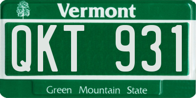 VT license plate QKT931