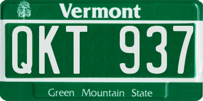 VT license plate QKT937