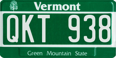 VT license plate QKT938