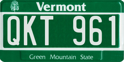 VT license plate QKT961