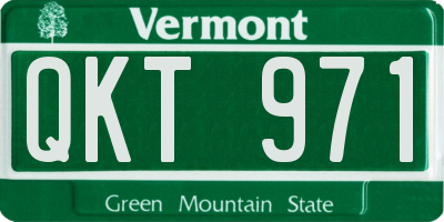 VT license plate QKT971