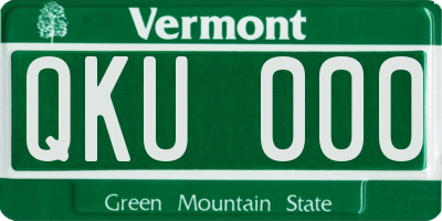 VT license plate QKU000
