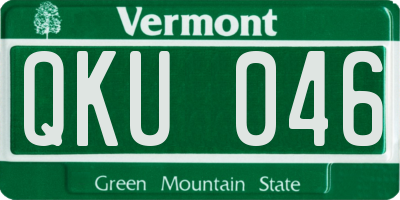 VT license plate QKU046