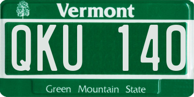 VT license plate QKU140