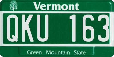 VT license plate QKU163