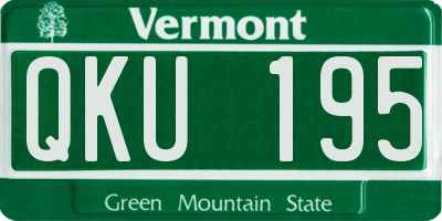 VT license plate QKU195