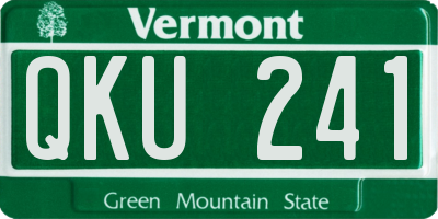 VT license plate QKU241