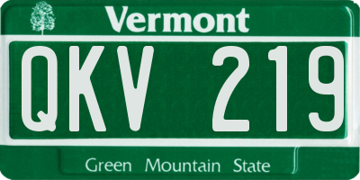 VT license plate QKV219