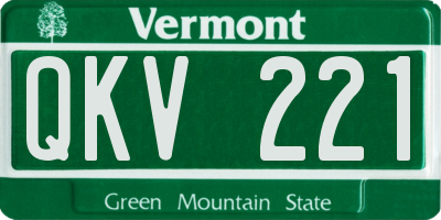 VT license plate QKV221