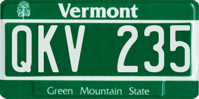 VT license plate QKV235