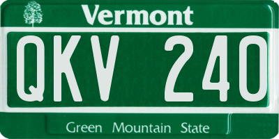 VT license plate QKV240