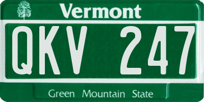 VT license plate QKV247