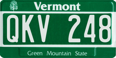 VT license plate QKV248