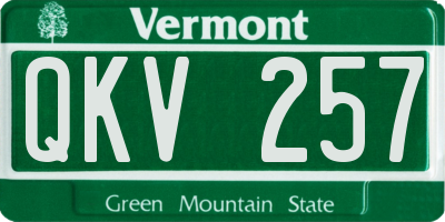 VT license plate QKV257