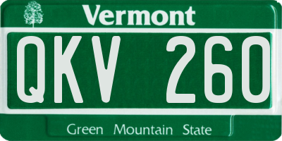 VT license plate QKV260