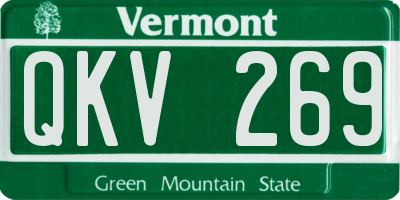 VT license plate QKV269