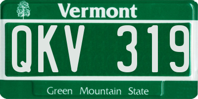 VT license plate QKV319