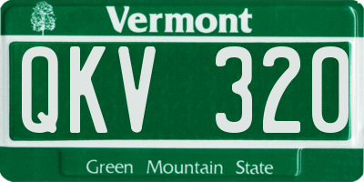 VT license plate QKV320