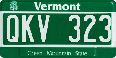 VT license plate QKV323