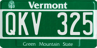 VT license plate QKV325