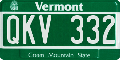 VT license plate QKV332