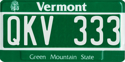 VT license plate QKV333