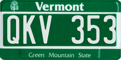 VT license plate QKV353