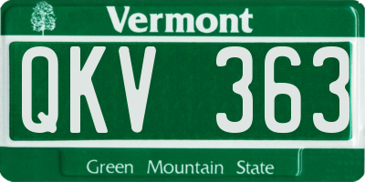 VT license plate QKV363