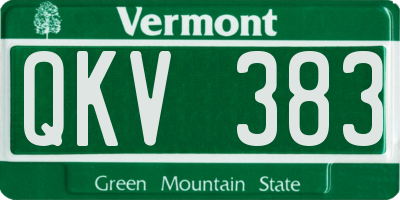 VT license plate QKV383