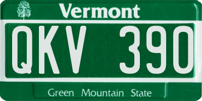 VT license plate QKV390