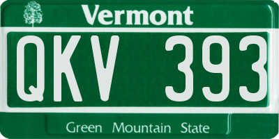 VT license plate QKV393