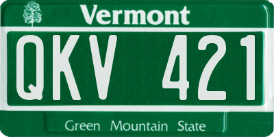 VT license plate QKV421