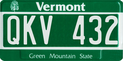 VT license plate QKV432