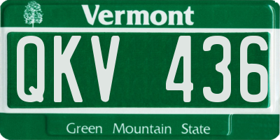 VT license plate QKV436