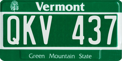 VT license plate QKV437